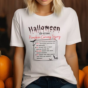 Pumpkin Carving ICD 10 Code Shirt for Nurse Halloween ICD 10 Code Funny Shirt for Hospital Funny Coding Shirt Pumpkin Shirt for Provider