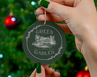 Anne of Green Gables Ceramic Ornament for Book Lover Ornament for Academia Gift Bookish Stocking Stuffer Cottage Anne with an E Ornament