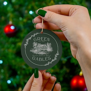 Anne of Green Gables Ceramic Ornament for Book Lover Ornament for Academia Gift Bookish Stocking Stuffer Cottage Anne with an E Ornament