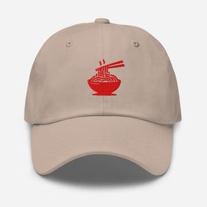 Ramen Embroidered Dad Hat Noodle Embroidery Ball Cap for Ramen Noodle Lover Baseball Hat for Teen Funny Hat Gift for Teen Summer Hat