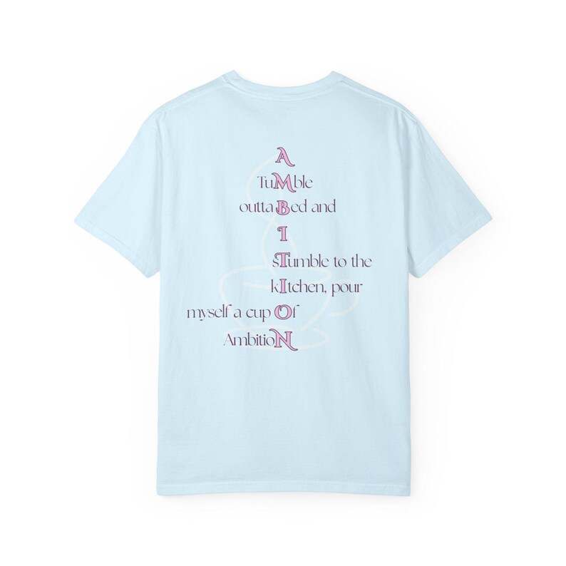 Cup of Ambition Shirt Dolly Nine to Five Shirt Coffee Cup Of Ambition Shirt / Comfort Colors Chambray