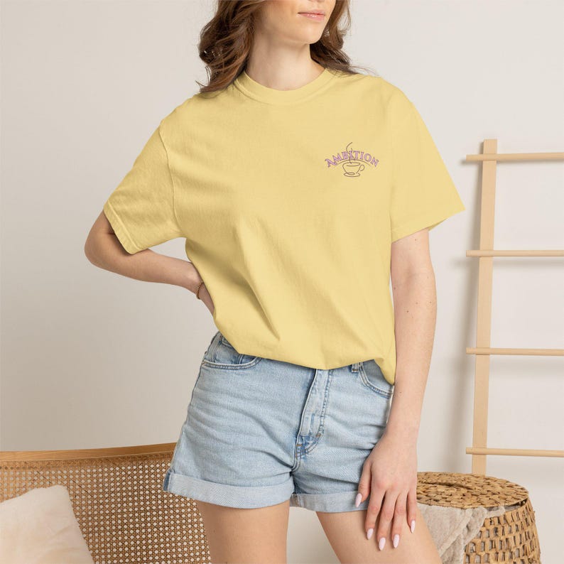 Cup of Ambition Shirt Dolly Nine to Five Shirt Coffee Cup Of Ambition Shirt / Comfort Colors afbeelding 14