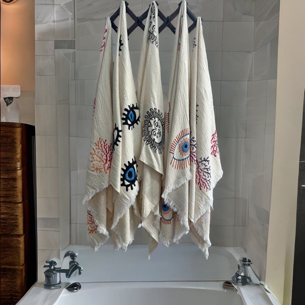 Multi Color Thick Stripe Turkish Bath Towel – Dervis Natural Textile