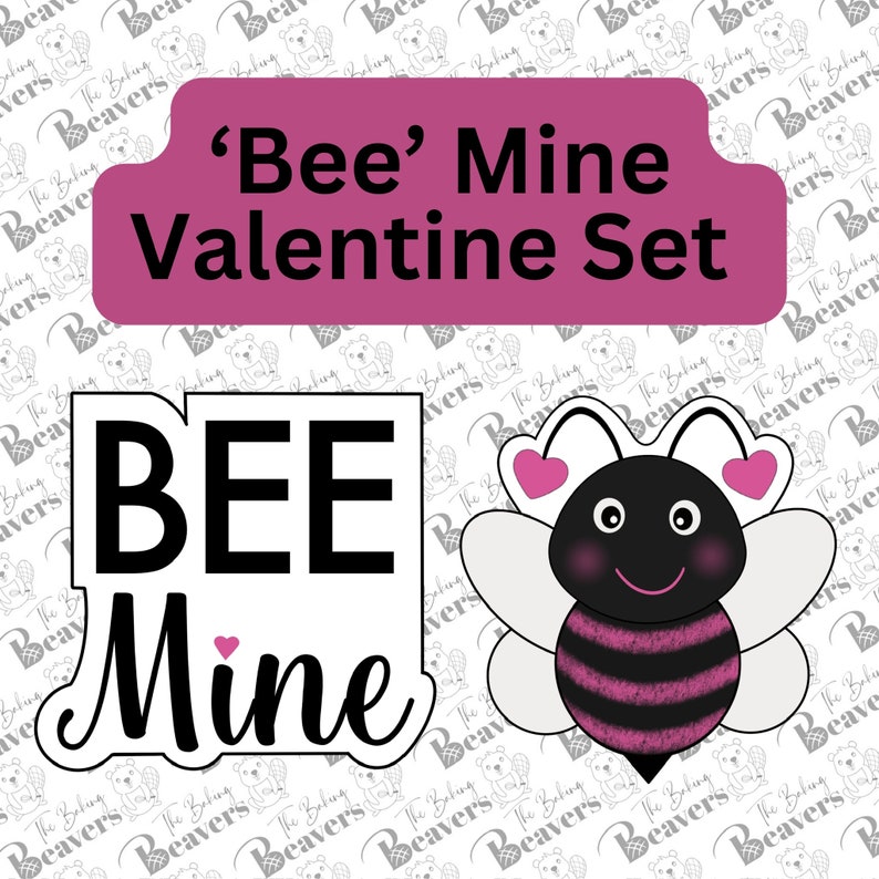 Bee Mine & Bee (set of 2) Cookie Cutter - Etsy