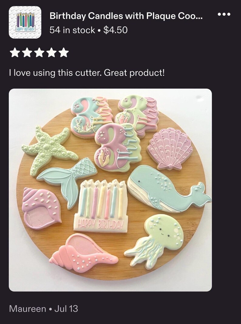 Birthday Candles with Plaque Cookie Cutter Bild 2