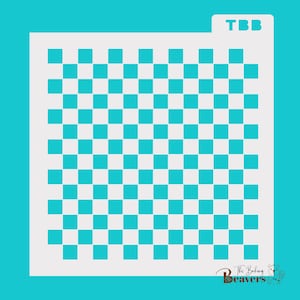 Checkerboard Pattern Mylar Stencil (2 size options)