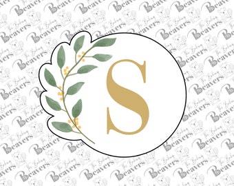 Circle with Greenery Plaque Cookie Cutter