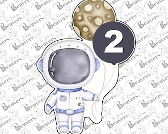 Astronaut with Balloons Cookie Cutter (recommend sizing up)