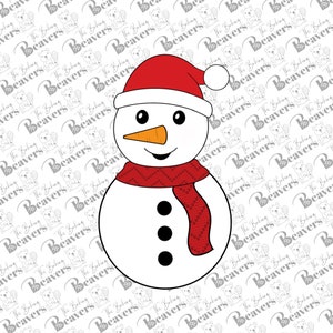 Snowman with Santa Hat Cookie Cutter