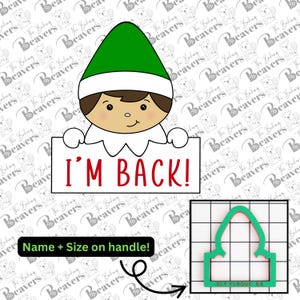 Elf Personalization Plaque Cookie Cutter