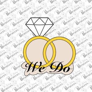 We Do Wedding Rings Cookie Cutter