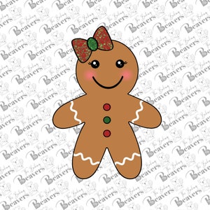Gingerbread Girl with bow Cookie Cutter