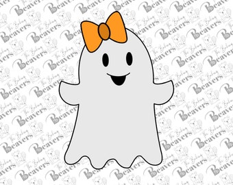 Ghost with Bow Cookie Cutter