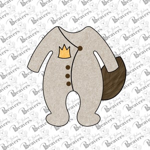 Baby Sleeper PJs with Tail Cookie Cutter