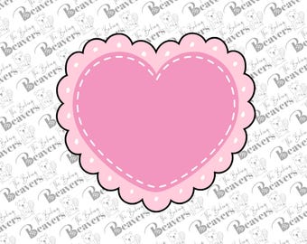 HEART Cookie Cutter with scalloped edge