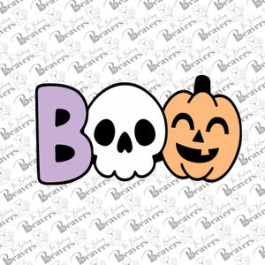 Boo Text with Skull and Pumpkin Cookie Cutter