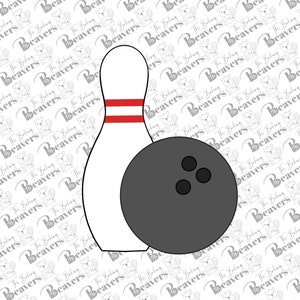 Bowling Pin with Ball Cookie Cutter
