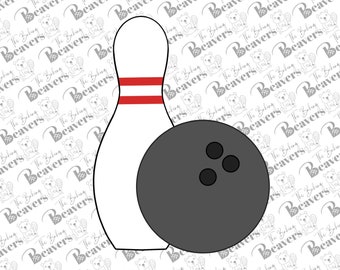 Bowling Pin with Ball Cookie Cutter