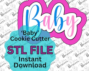 STL - Baby Word Plaque (digital download)