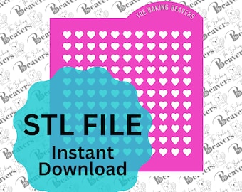 STL - Pointed Heart Sprinkle Stencil (digital download)
