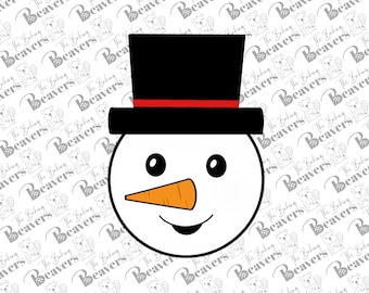 Snowman Face with Top Hat Cookie Cutter