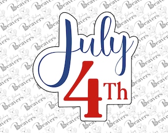 July 4th Plaque Cookie Cutter (with or without stencil)