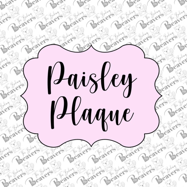 Paisley Plaque Cookie Cutter