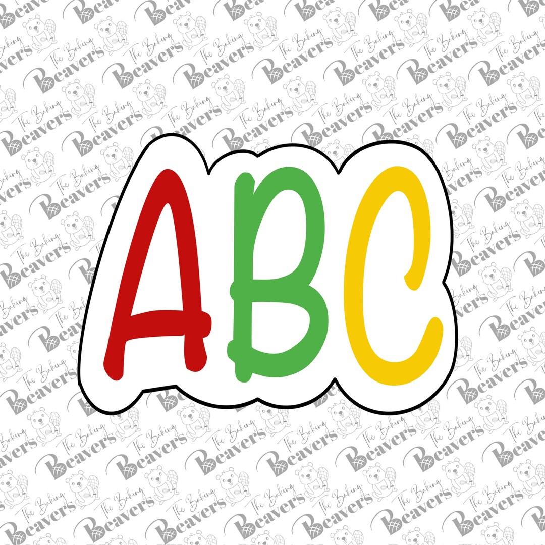 ABC Plaque Cookie Cutter - Etsy