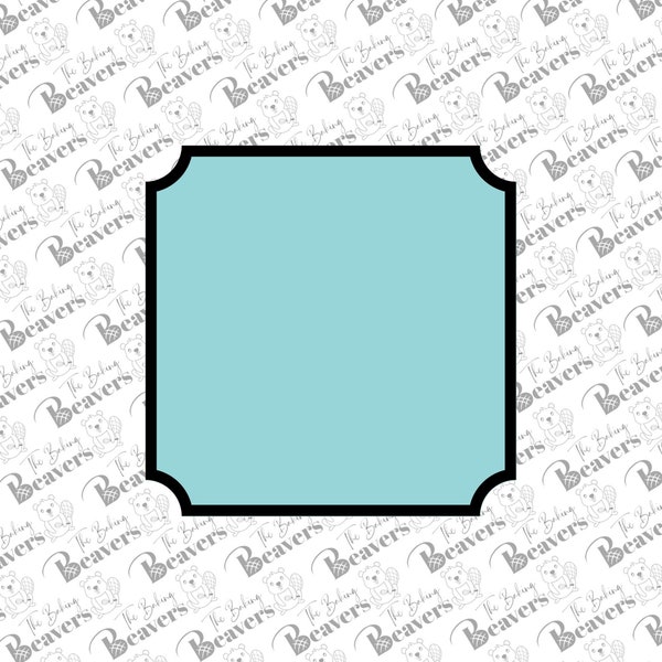 Tapered Corner Square Plaque Cookie Cutter