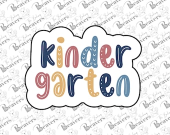 Kindergarten Text Plaque Cookie Cutter