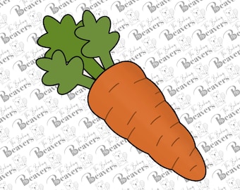 Realistic Carrot Cookie Cutter (recommend sizing up)