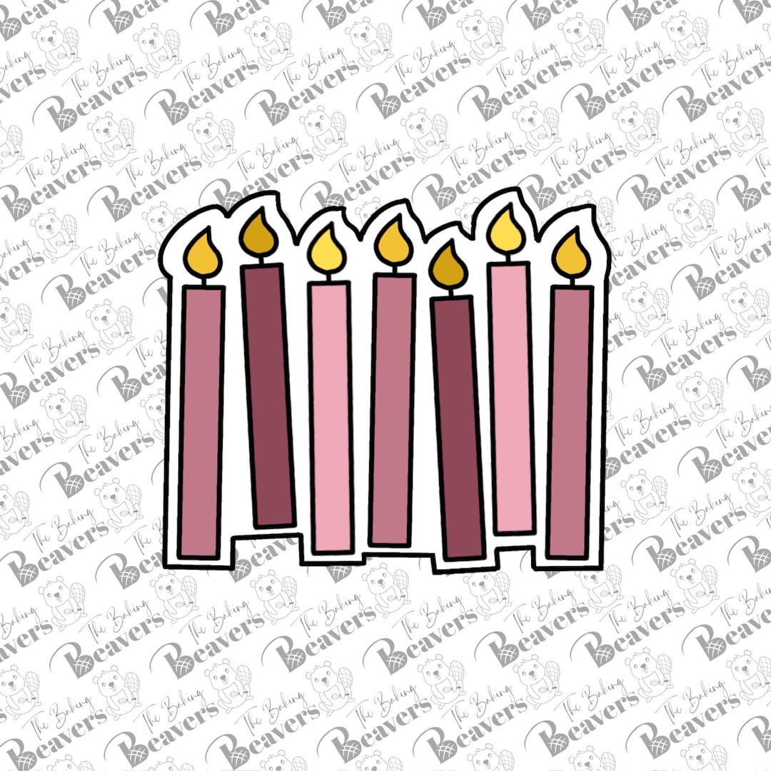 Birthday Candles Cookie Cutter Etsy