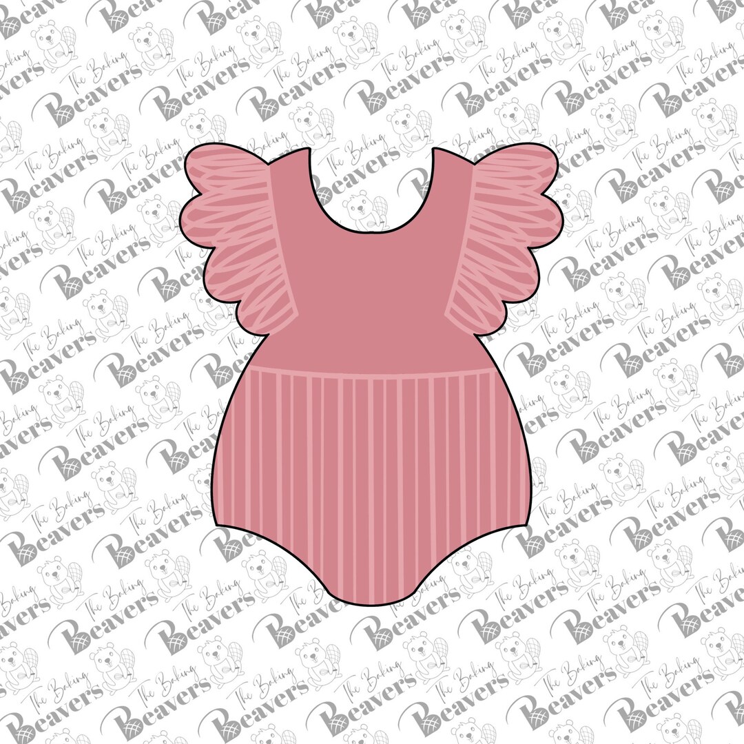 Ruffled Baby Romper Cookie Cutter Etsy