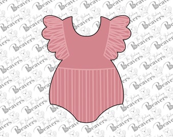 Ruffled Baby Romper Cookie Cutter