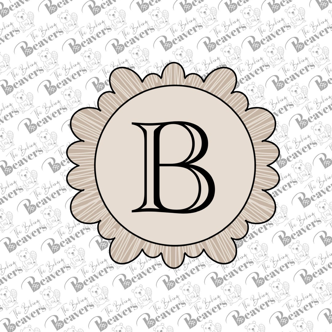 Monogram Circle Plaque Cookie Cutter - Etsy