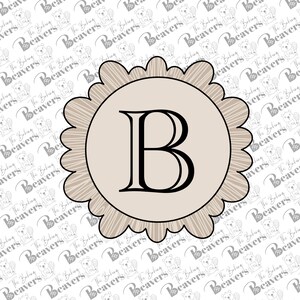 Monogram Circle Plaque Cookie Cutter
