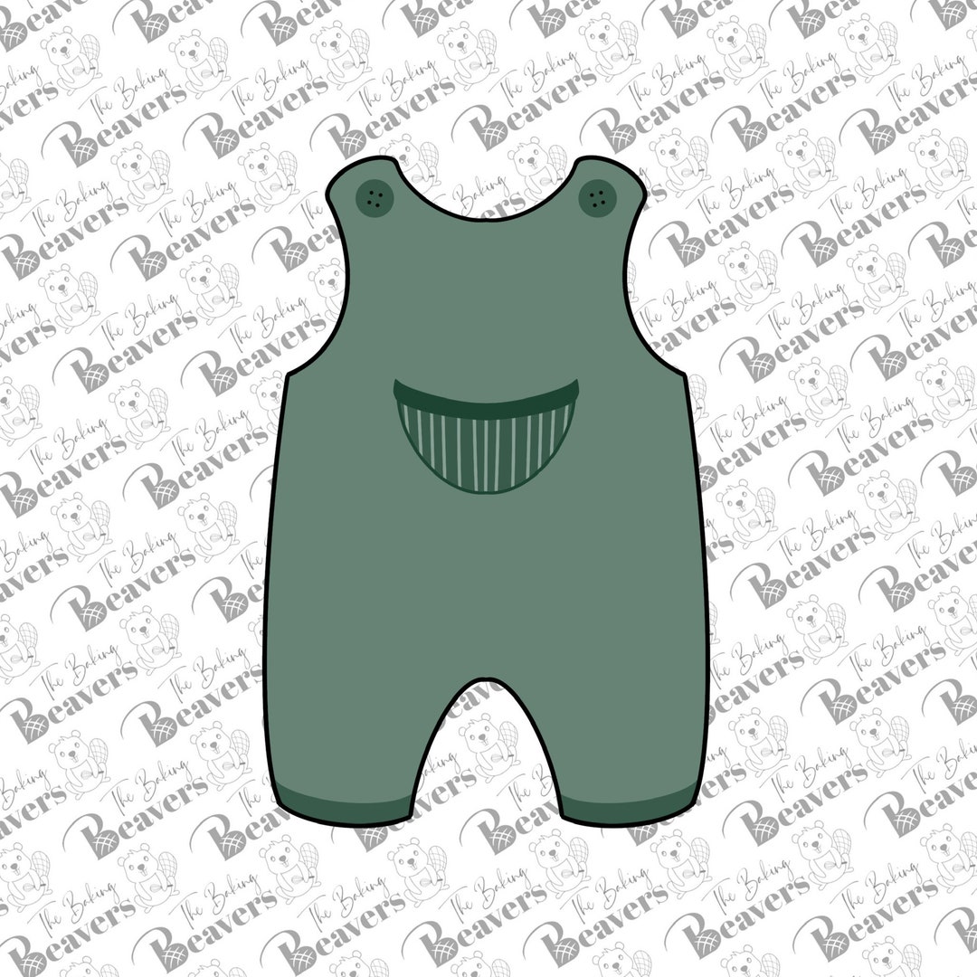 Baby Overall Romper Cookie Cutter Etsy