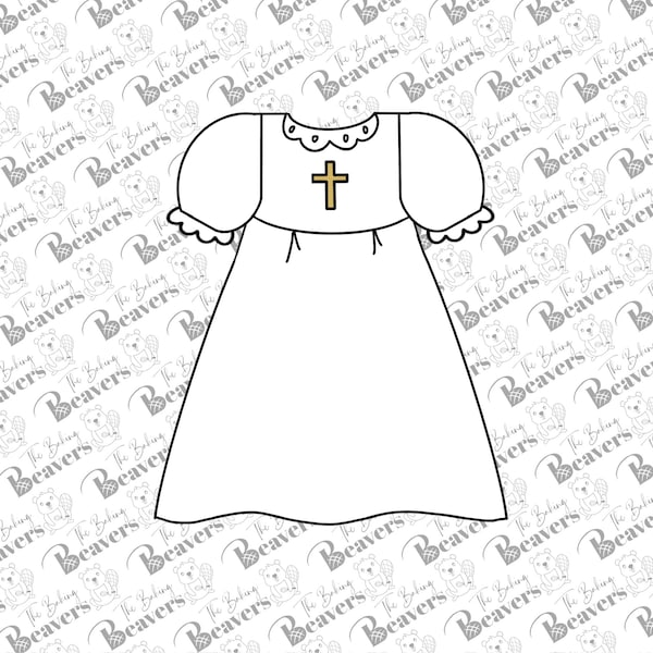Baptism/Communion Dress Cookie Cutter