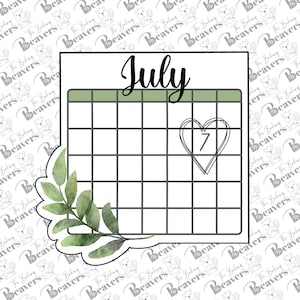 Save The Date Plaque #2 Cookie Cutter (With or Without Grid Stencil)
