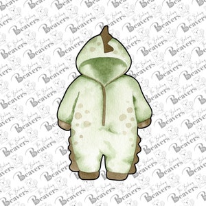 Dino Baby Outfit Cookie Cutter