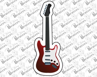 Electric Guitar Cookie Cutter (recommend sizing up)