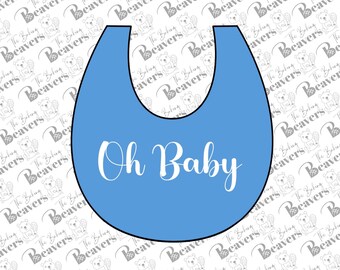Baby Bib Cookie Cutter (may want to size down)