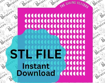 STL: stencil met halve cirkel (digitale download)