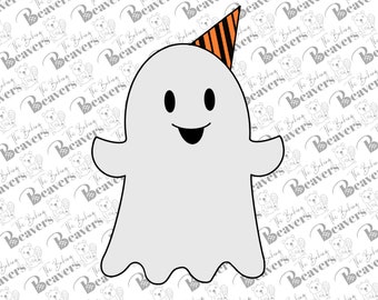 Ghost with Party Hat Cookie Cutter