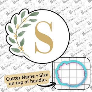 Circle with Greenery Plaque Cookie Cutter