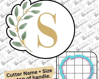 Circle with Greenery Plaque Cookie Cutter