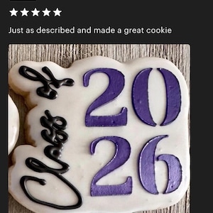 Class of 2026 Graduation Cookie Cutter (optional year stencil) image 2