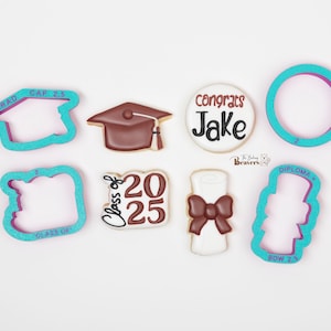 Class of 2026 Graduation Cookie Cutter (optional year stencil) image 9