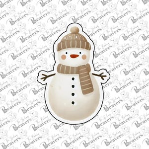 Antique Snowman with Arms Wide Cookie Cutter