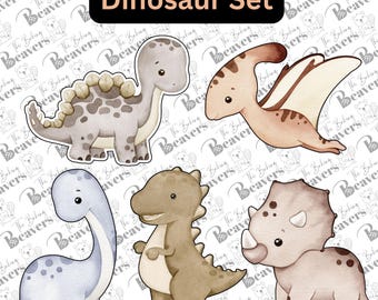 Dinosaur Set of 5 Cookie Cutters (updated)